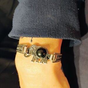 Elegant Black Elephant Bracelet
